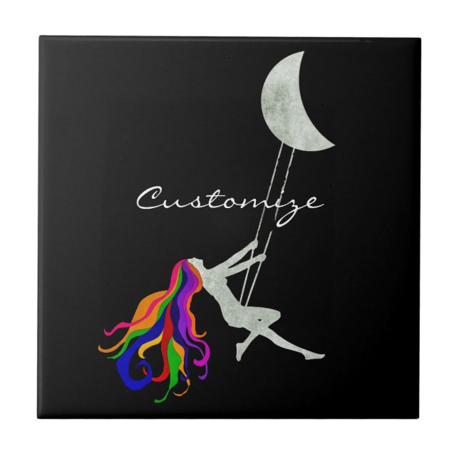 Rödhåriget Thunder_Cove för växling av måne Kakelplatta (Framsidan)