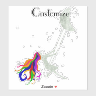 Rödhåriget Thunder_Cove för växling av måne Klistermärken