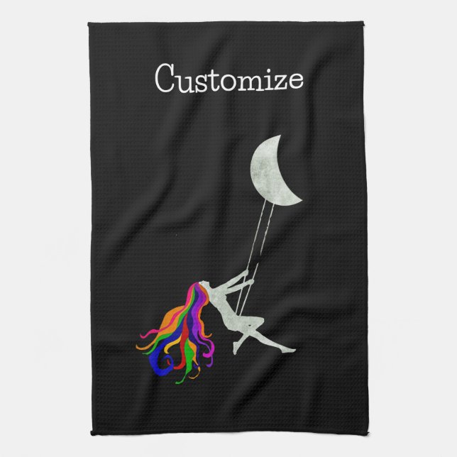 Rödhåriget Thunder_Cove för växling av måne Kökshandduk (Vertikal)