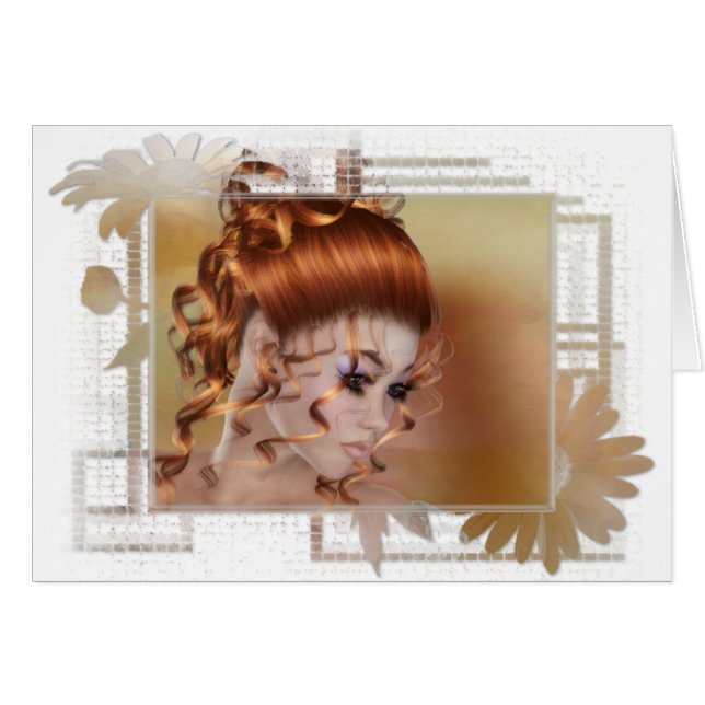Rödhåriget Utformning 2 Hälsningskort (Framsidan Horizontal)