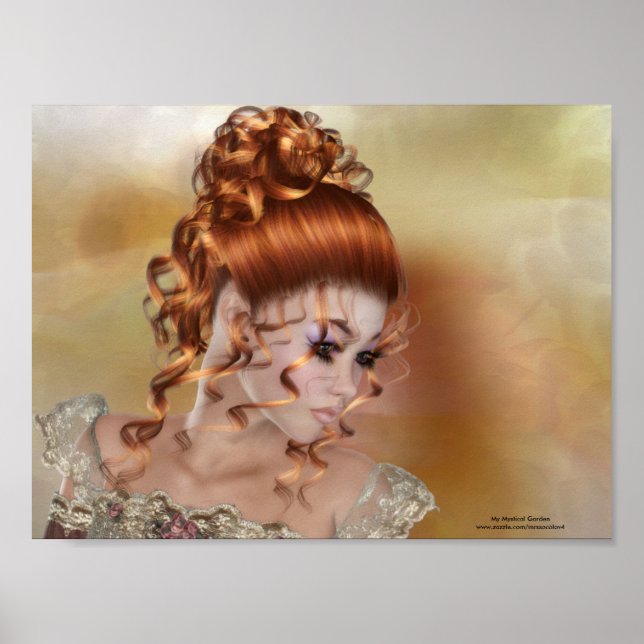 Rödhåriget - vackra Fantasy ThMB Poster (Framsidan)