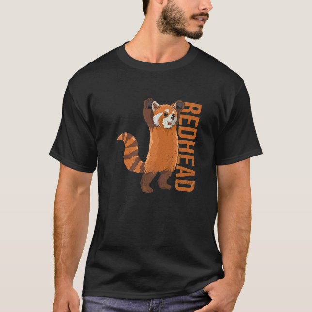 Rödhårigets citat för en röd panda t shirt (Framsida)