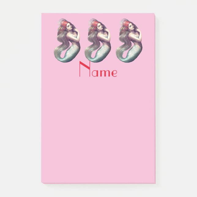 Rödhårigets Sjöjungfru Beauty Thunder_Cove Post-it Block (Framsida)