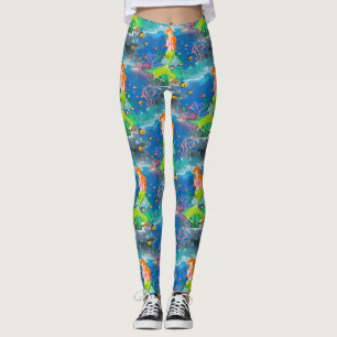 rödhårigets sjöjungfru leggings
