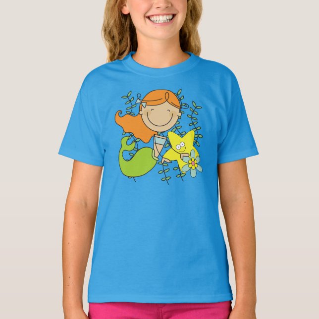 Rödhårigets Sjöjungfru T-shirt (Framsida)