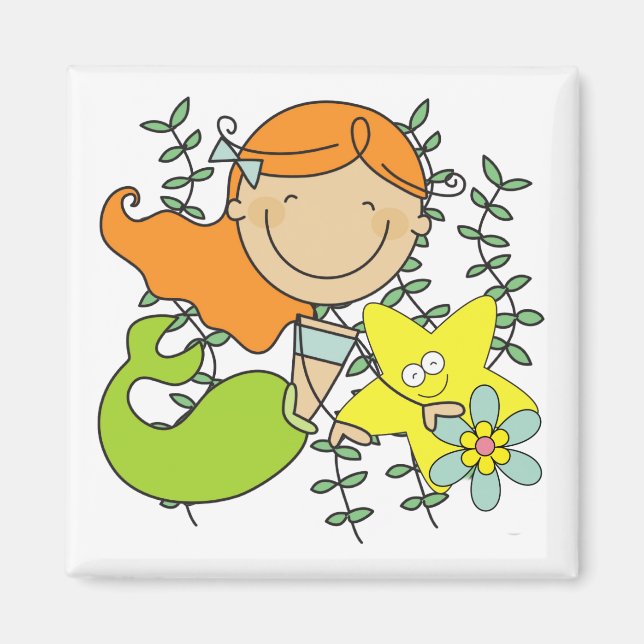 Rödhårigsjöjungfru Magnet (Framsidan)