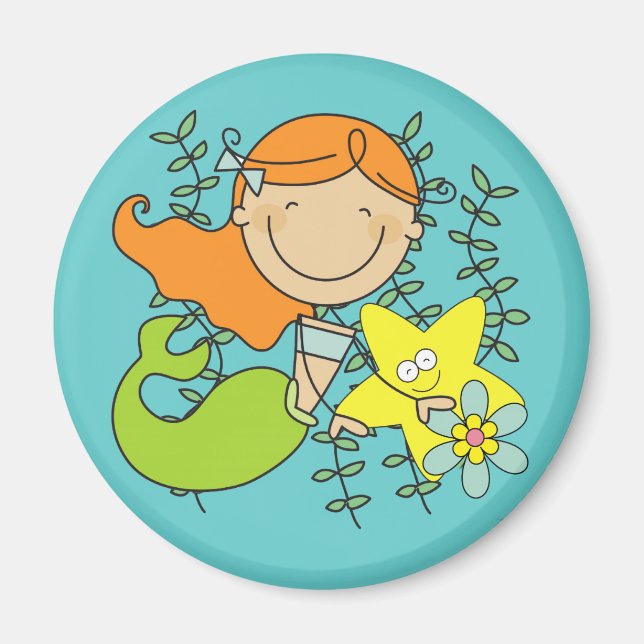Rödhårigsjöjungfru Magnet (Framsidan)