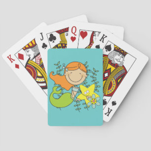 Rödhårigsjöjungfru Spel Kort