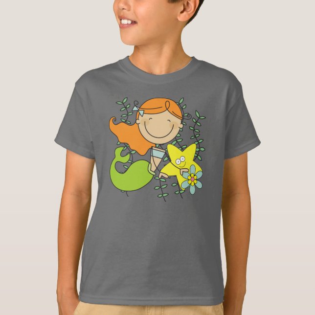 Rödhårigsjöjungfru T-shirt (Framsida)