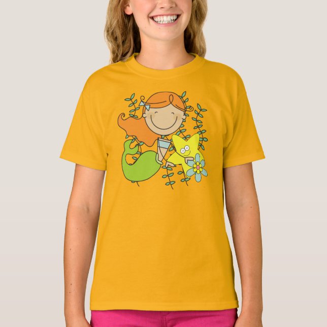 Rödhårigsjöjungfru T-shirt (Framsida)