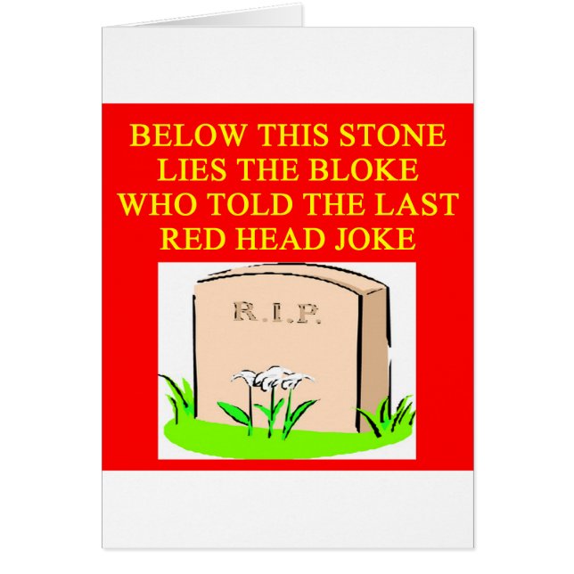 RÖDHÅRIGskämt Hälsningskort (Framsidan)