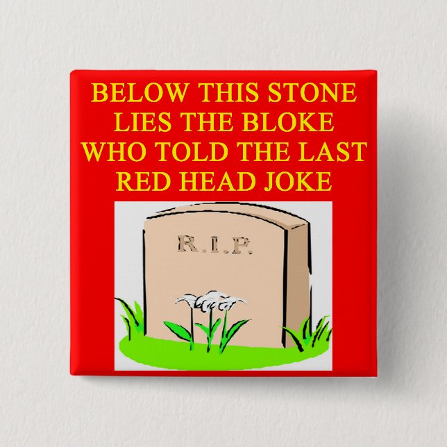 RÖDHÅRIGskämt Knapp (Framsida)