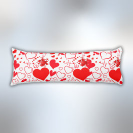 Rödhorter Romantic Kärlek on White | Kroppskudde