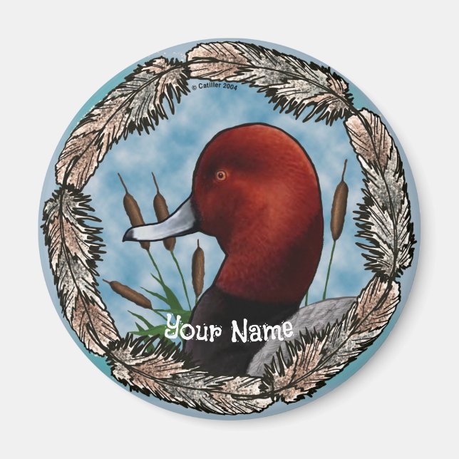 Rödhuvad anka magnet (Framsidan)
