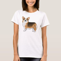 Rödhuvad Tri Pembroke Welsh Corgi Tecknad Hund