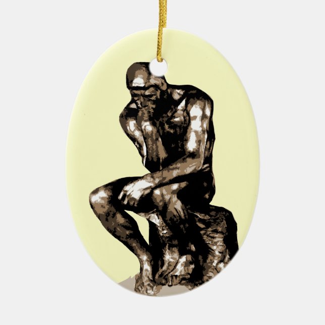 Rodin The Thinker Christmas Ornament (Framsidan)