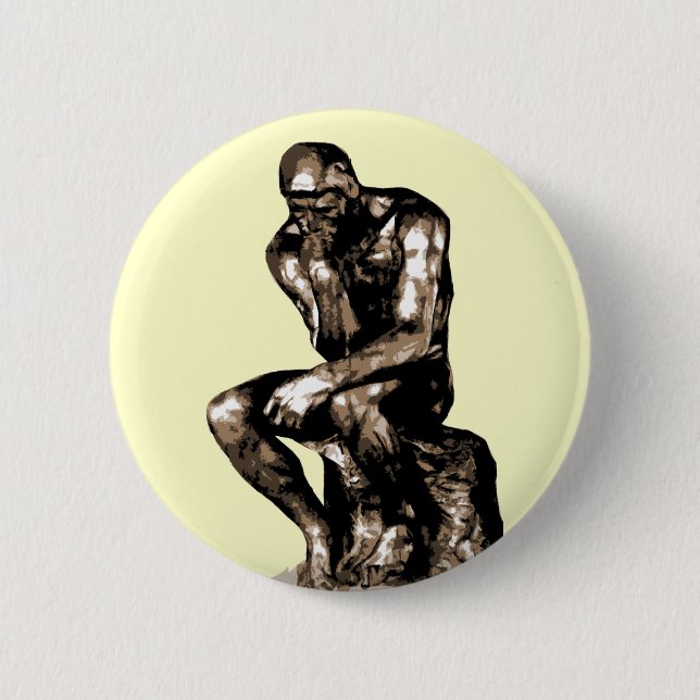 Rodin "Thinker" - Knapp (Framsida)