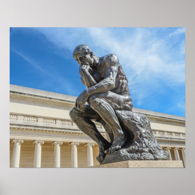 Rodin Thinker Statue Poster (Framsidan)
