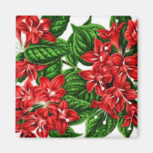 Rödingerblommor, vintage magnet