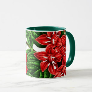 Rödingerblommor, vintage mugg