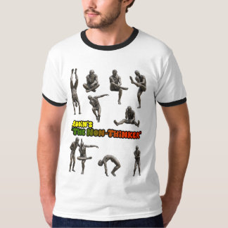 Rodin's The Non-Thinker Statue Collage T Shirt