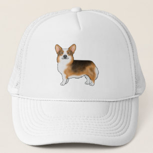 Rödkammad trefärgad Pembroke Welsh Corgi söt hund Keps