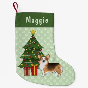 Rödkammad Tri Pembroke Welsh Corgi Julgran Liten Julstrumpa