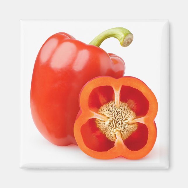 Rödklockpeppar Magnet (Framsidan)