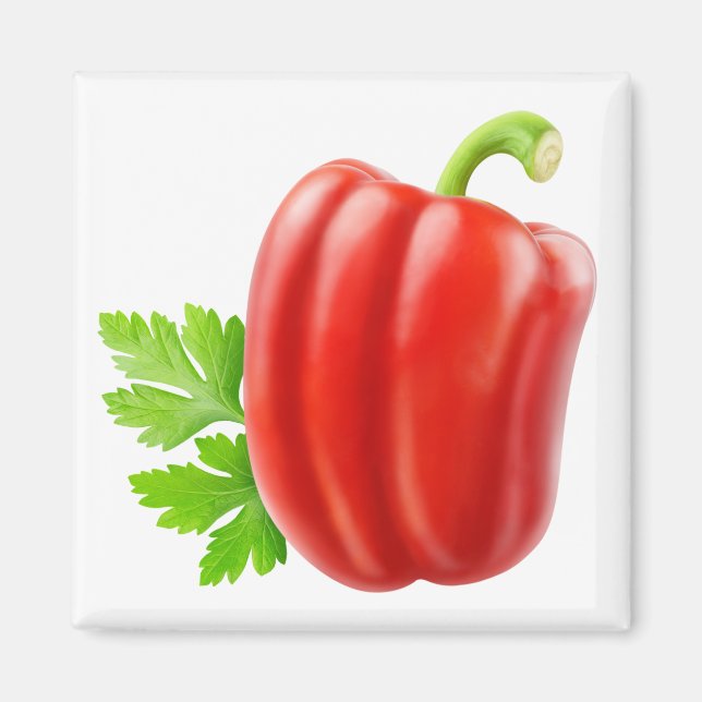 Rödklockpeppar Magnet (Framsidan)