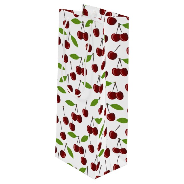 Rödkörsbär, Mönster av körsbär, Löv, frukt (Baksidan Vinklad)