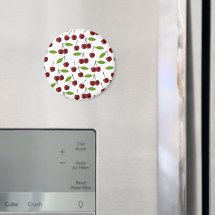 Rödkörsbär, Mönster av körsbär, Löv, frukt Magnet
