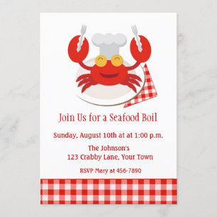 Rödkrabbad havskräfta inbjudningar