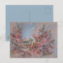 Rödkronad kungsfågel Fågel Postkort