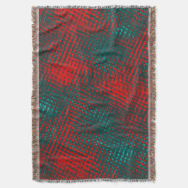 Rödkrusande repor över bestruken cyan filt