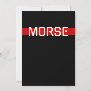 Rödlinedesign för tyst signal, morse-kod inbjudningar