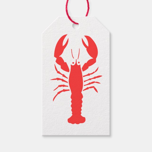 rödlobster presentetikett (Framsidan)