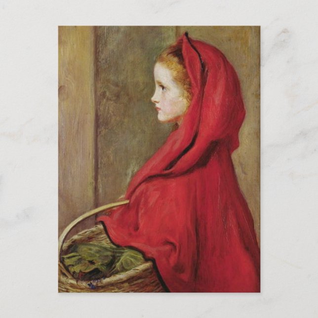 Rödluvan av John Everett Millais Vykort (Framsida)