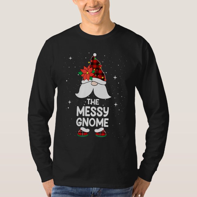 Rödluvan Buffalo-rutig Matchande Familje Jul- tröj T Shirt (Framsida)