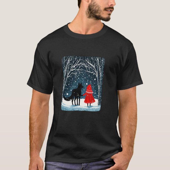 Rödluvan Design för en Hälsosam Känsla T Shirt (Framsida)