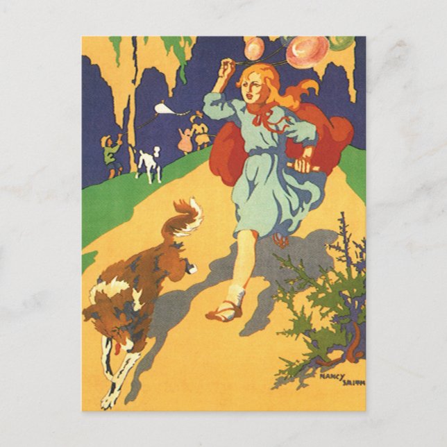 Rödluvan på en födelsedagsfest vykort (Framsida)