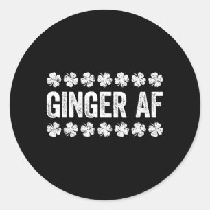 Rödluvan Shirt Rolig Irländska Män Kvinnor St Patr Runt Klistermärke