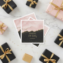 Rödmående Champagne Guld Glitter Abstrakt Akvarell