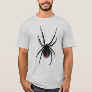 Rödmarkerad spindel attackdesign t shirt
