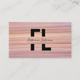 Rödmarmor, yta elegant, monogramremsor visitkort