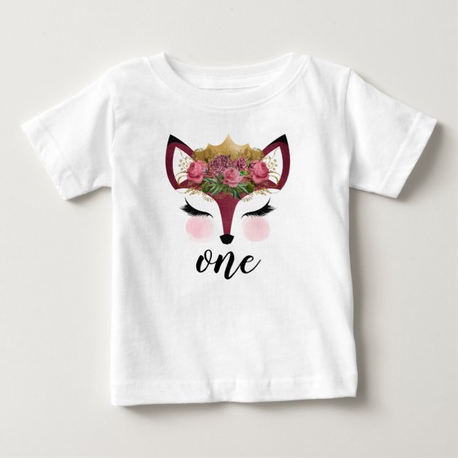 Rödmoséguld Räddfoxprinsessa T Shirt (Framsida)