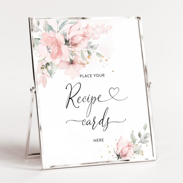 Rodna blommor placera dina receptkort här poster (Skapare uppladdad)