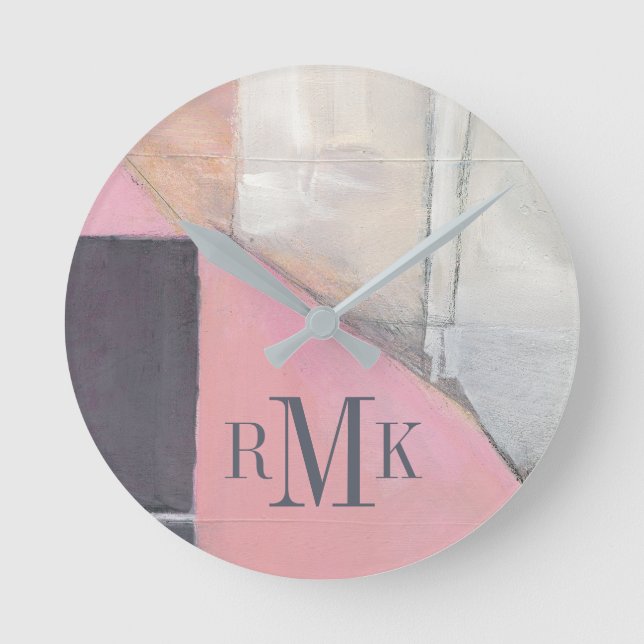 Rodna brud för Monogram | Rund Klocka (Framsida)