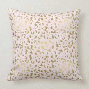 Rodna guld- djurt tryck för rosor kudde