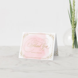 Rodna guld- elegant calligraphyvintage tackar dig tack kort