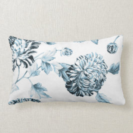Rodna krickablått botaniska blom- Toile No.2 Lumbarkudde